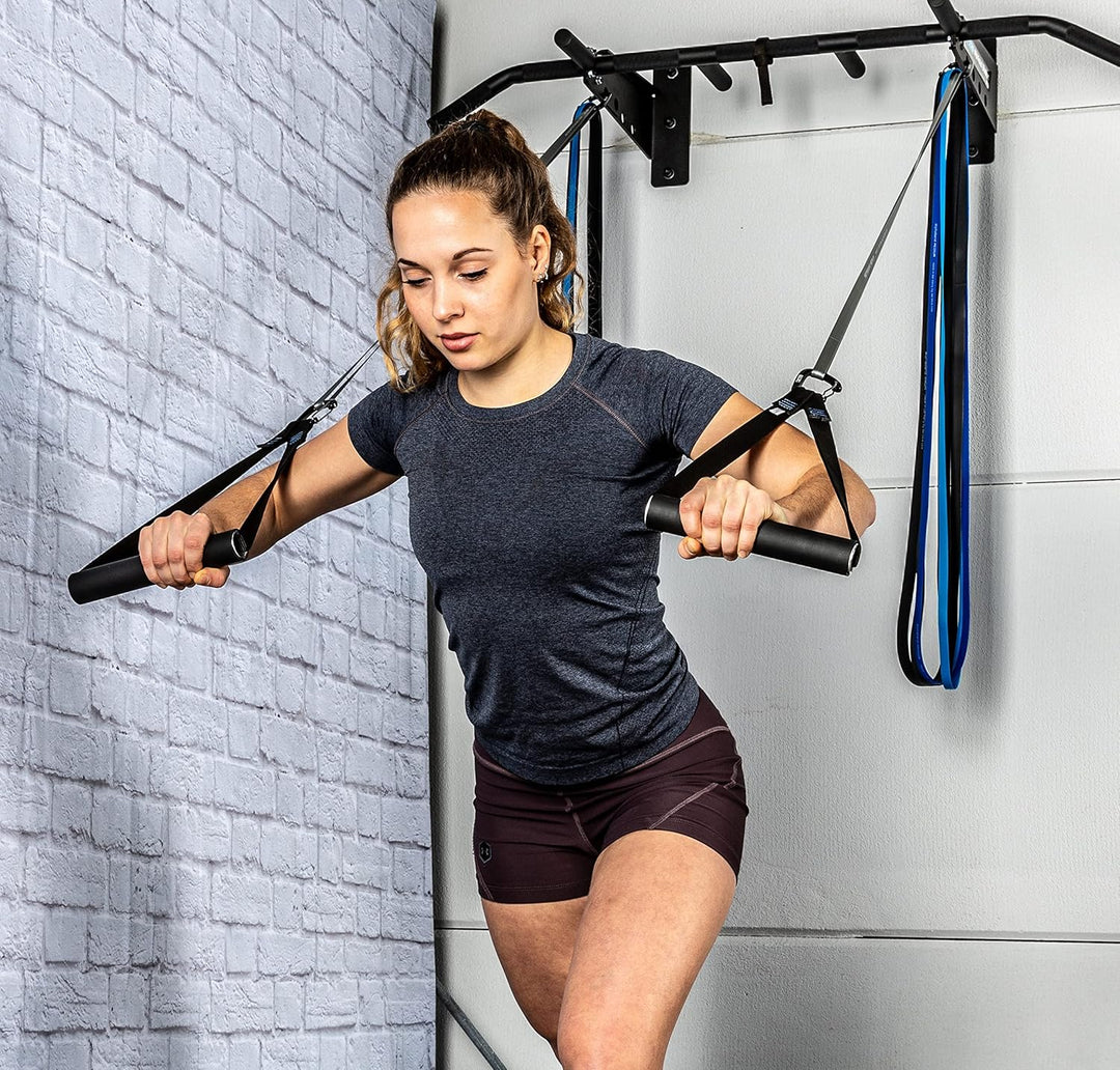 aerobis® Workout Station | Premium Klimmzugstange | Innovative Fitnessgeräte Befestigung + Lagerung