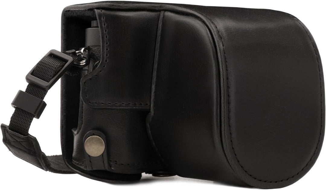 MegaGear Panasonic Lumix DC-GX950, GX900, DC-GF10 (12-32mm) Ever Ready Leder Kamera-Case mit Trageri