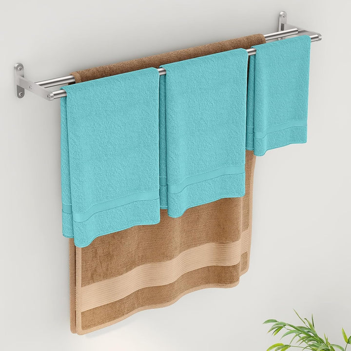 YUMORE Handtuchhalter Doppel 80CM Handtuchstange Wand Edelstahl Badetuchhalter 2 Stangen Badezimmer