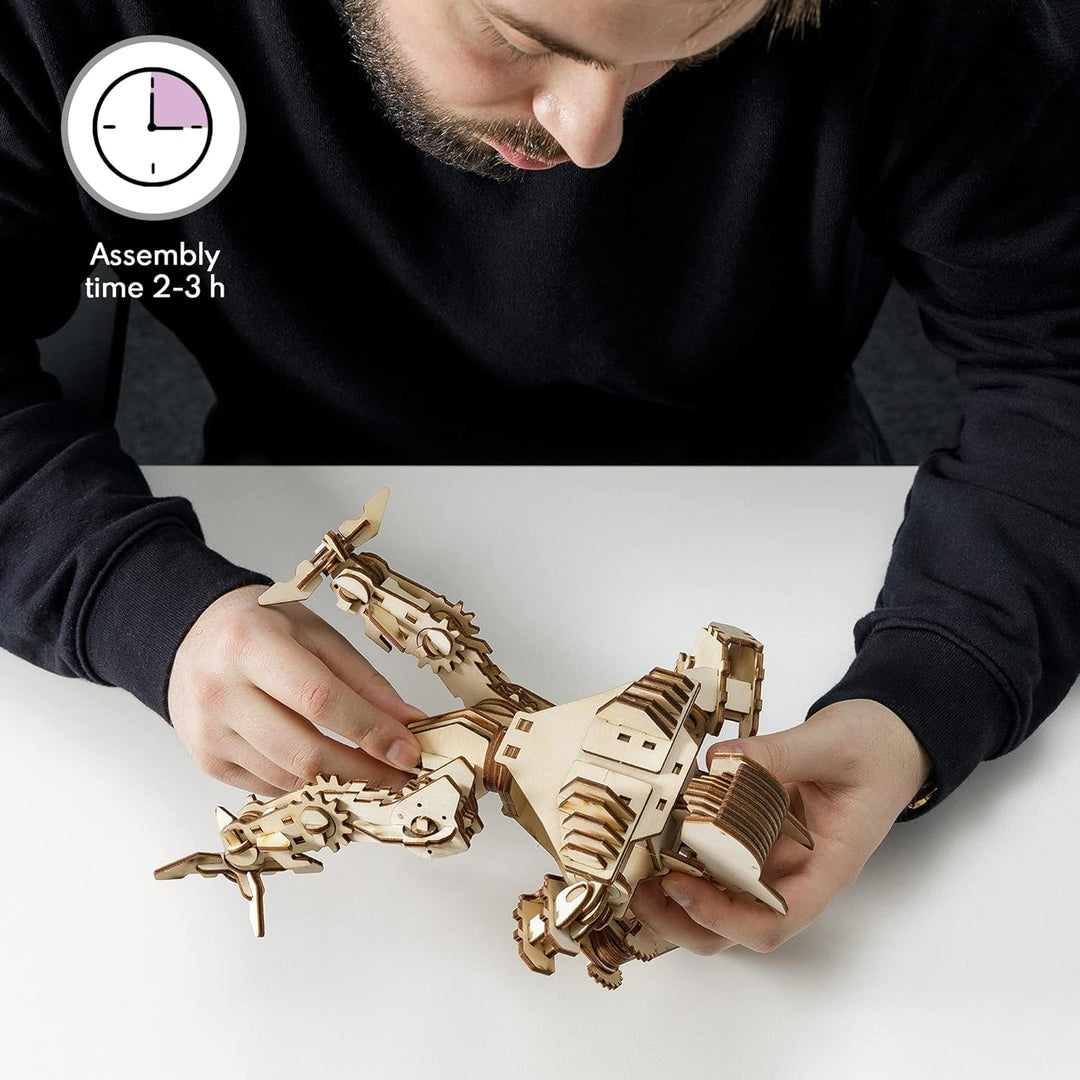 qollorette Modellbau 3D Holzpuzzle für Erwachsene, Kinder, Roboter Bausatz Holzmodelle Bausätze Erwa