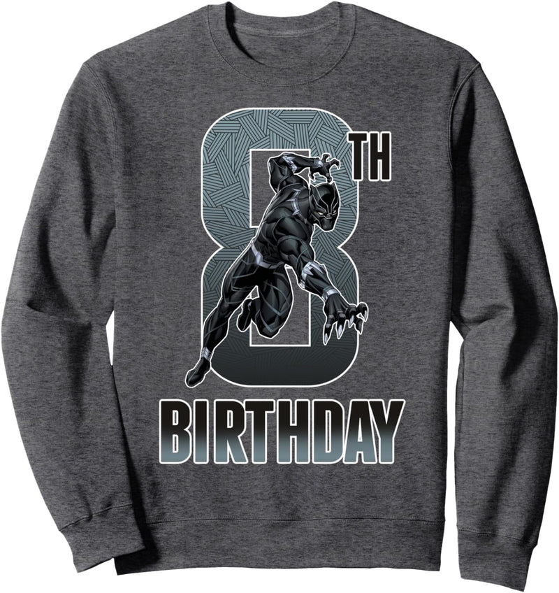 Marvel Black Panther Action Pose 8th Birthday Sweatshirt