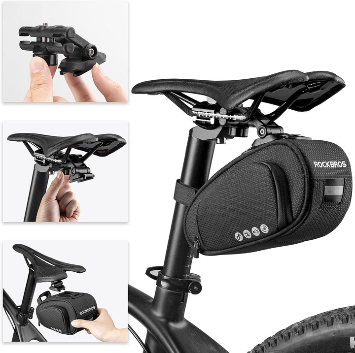 ROCKBROS Satteltasche für Fahrrad Praktisch Fahrradtasche mit Schnellverschluss Tasche für MTB Rennr
