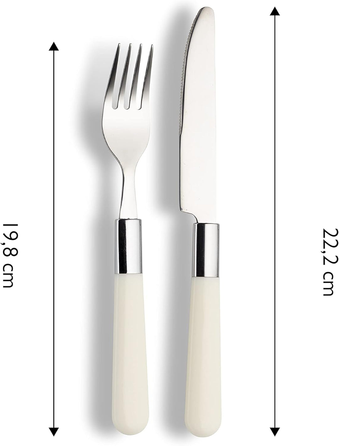 ECHTWERK Besteck Set “Bistro“, mit Kunststoffgriffen, Campingbesteck, Picknickbesteck, leichtes Reis