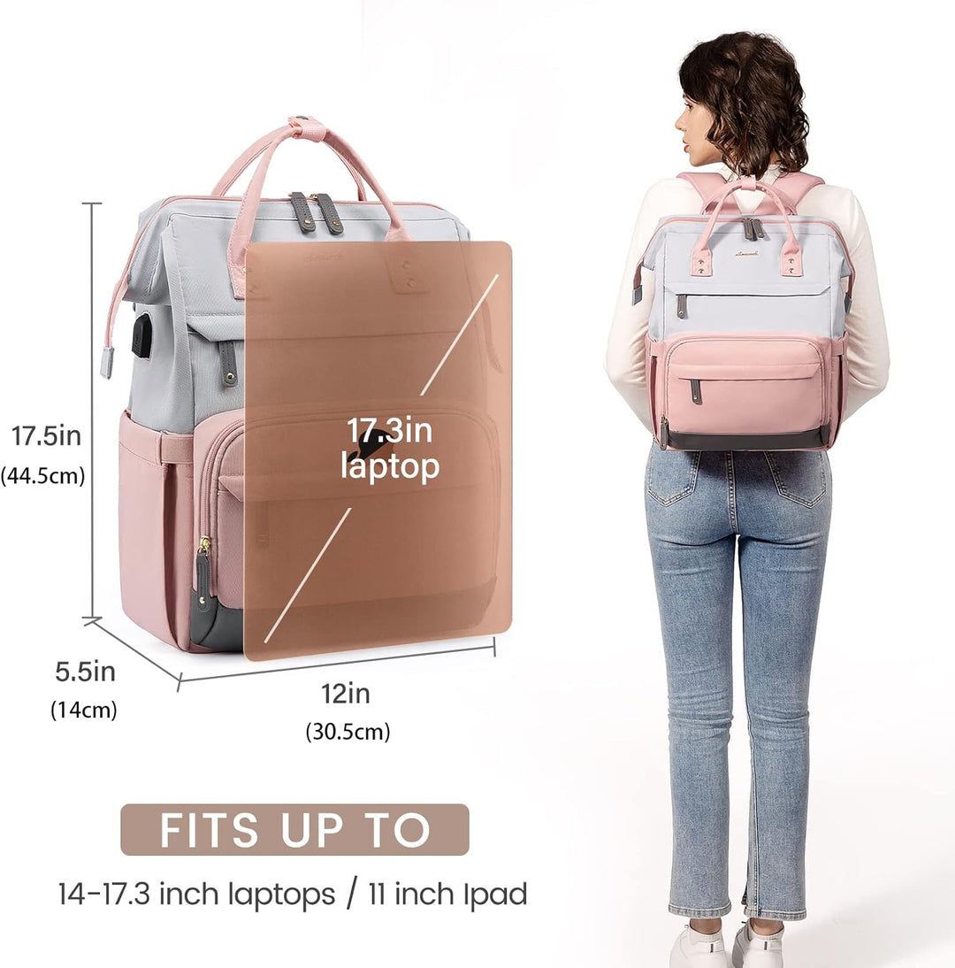 LOVEVOOK Rucksack Damen Gross Laptop Rucksäcke mit Laptopfach 17.3 Zoll Schulrucksack Mädchen Teenag
