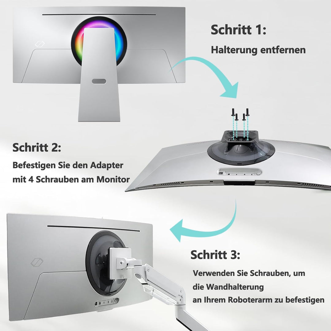 OLED G8 Halterung Wandhalterung 34 Zoll Kompatibel mit Samsung G8 G85SB G85SD Monitor LS34BG850SUXEN