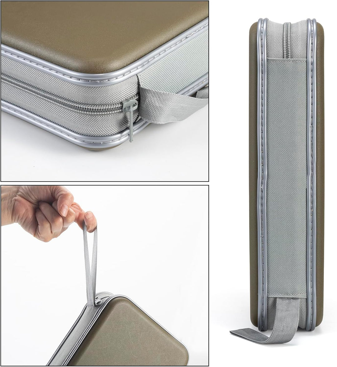 alavisxf xx CD Tasche, 96 CD/DVD Tasche Hartplastik CD Taschen Aufbewahrung Schutzhülle DVD Lagerung