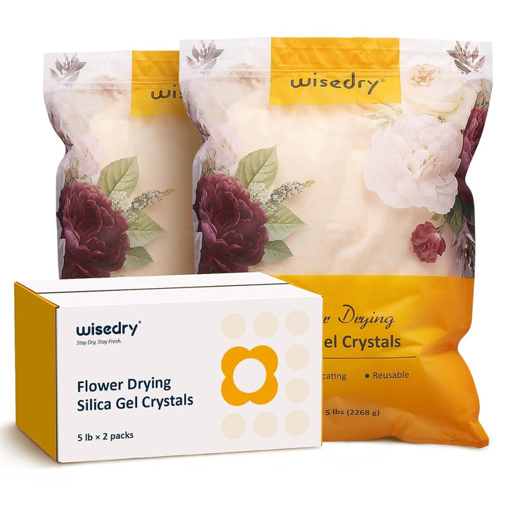 Wisedry Silica Gel Blumen Trocknen 10 LBS (4,5 kg), Kieselgel Trockenmittel für Trockenblumen, 2 Pac