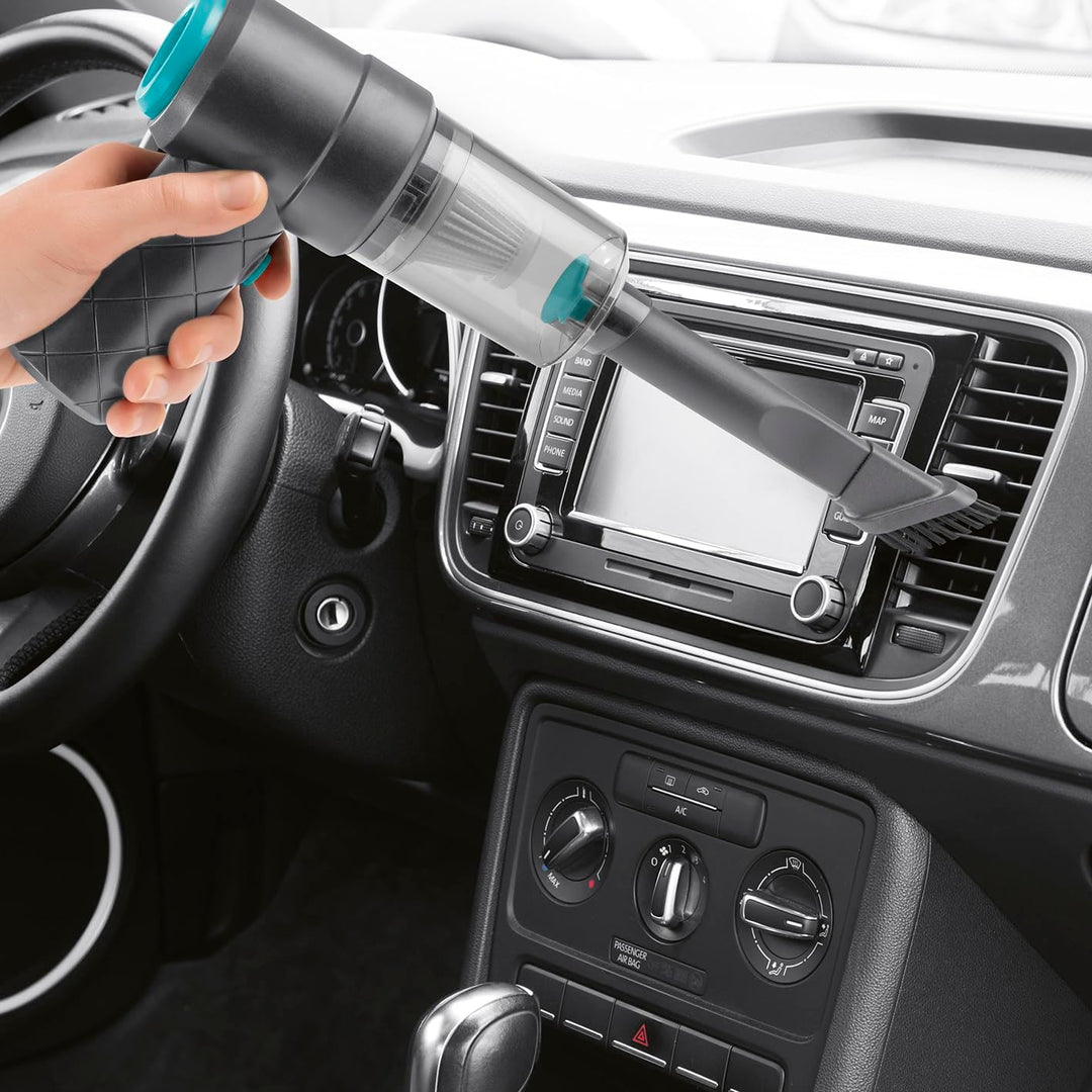 CLEANmaxx Akku-Handstaubsauger im 6-TLG. Set | Kabbelloser & Beutelloser Handsauger | Mit Saug- & Ge