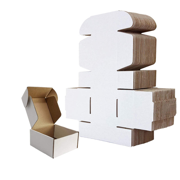 RLAVBL 25 Stück weisse Versandkartons mit den Massen 10,2 x 10,2 x 5,1 cm für den Versand von Spielz