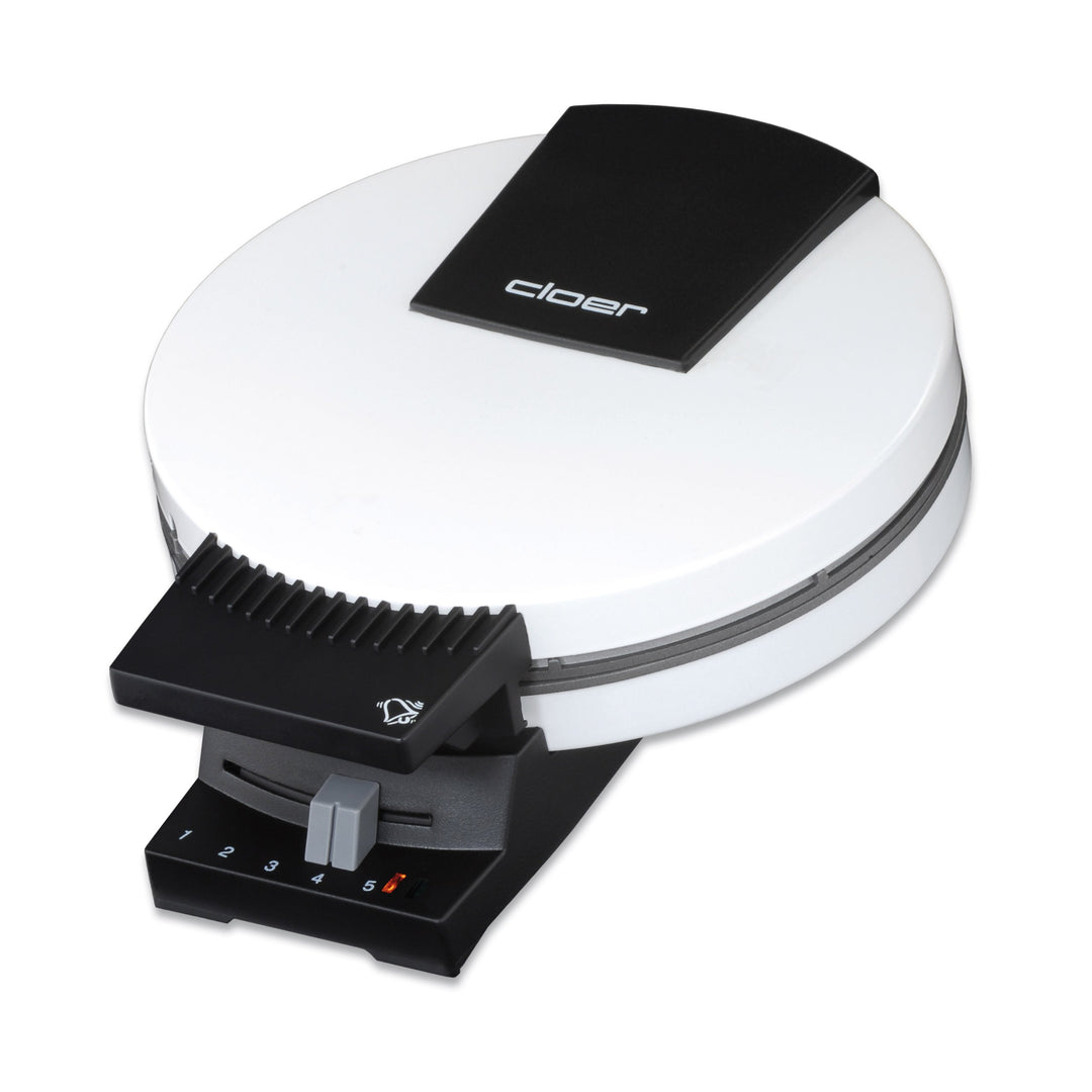 Cloer 281 Hörncheneisen für hauchdünne, knusprige Hörnchen, 800 W, Backfläche 15 cm Durchmesser, sch