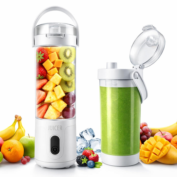 Tragbarer Mixer 580ml, Smoothie Maker to Go mit 12 Edelstahlklingen, 20000 U/min, USB-C Wiederauflad
