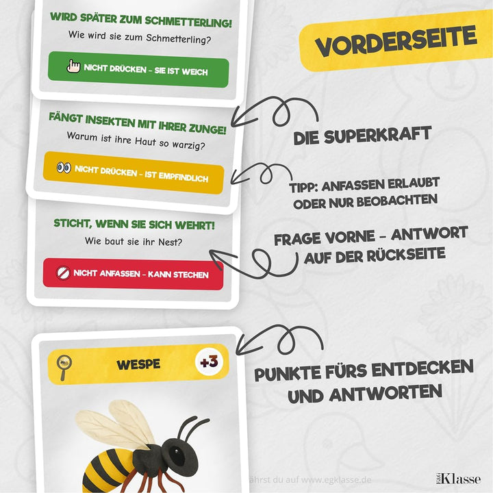 60 Spielkarten Lernkarten Natur Detektive das Spiel für kleine Entdecker Kartenspiel Kinder Kinderga