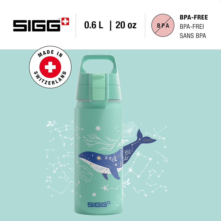 SIGG - Alu Trinkflasche Kinder - WMB ONE - Made in Switzerland - Für Kohlensäurehaltige Getränke Gee