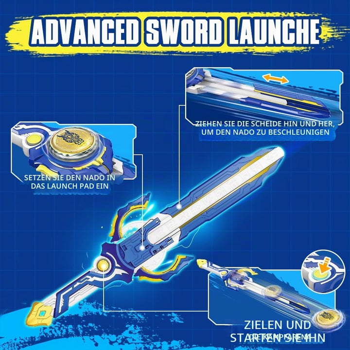 INFINITY NADO Kreisel für Kinder Metall Spielzeug Jungen, Battle Tops Kreisel Launcher Spielzeug, Sp