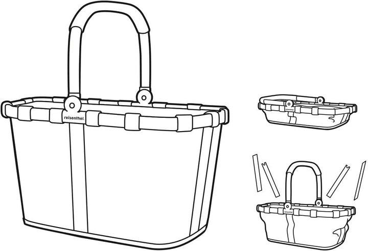 reisenthel carrybag XS Dark Blue– Stabiler Einkaufskorb mit praktischer Innentasche – Elegantes und