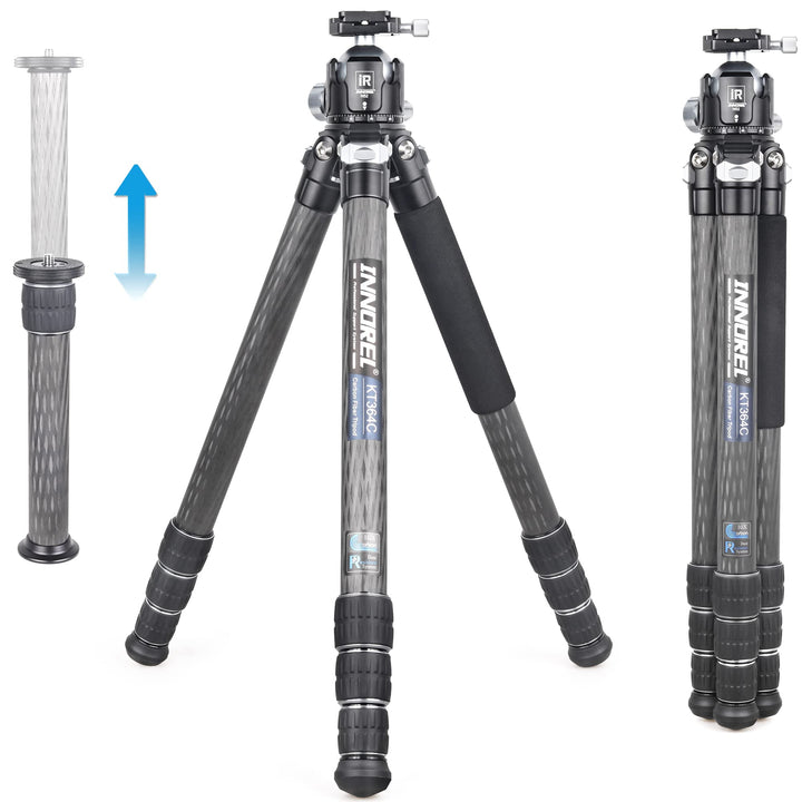 INNOREL KT364C Kompaktes Stativ aus 10 Lagen Kohlefaser Professionelles 36mm Rohr für Digitale DSLR-