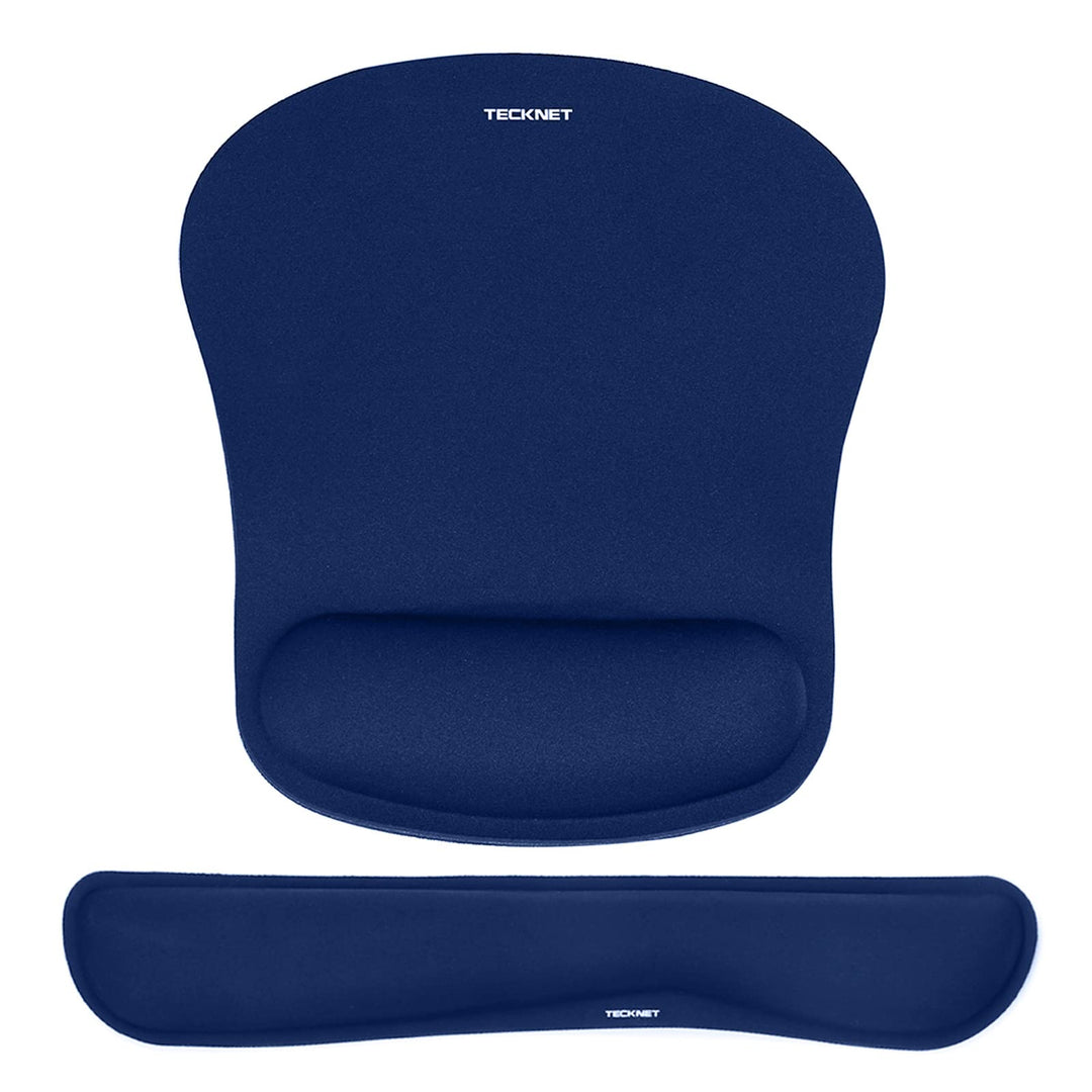 TECKNET Mauspad mit Handauflage, Gelkissen Mousepad und Ergonomische Memory Foam Tastatur Handgelenk