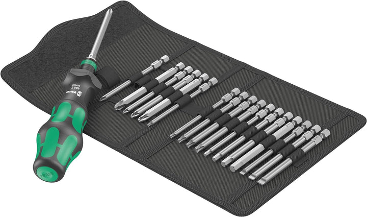 Wera '05057482001 Kraftform Kompakt Turbo 1 Getriebe-Schraubendreher-Satz, 19-teilig