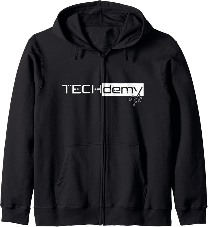 Techdemy Motiv weiss - Akademie für Tech Kapuzenjacke