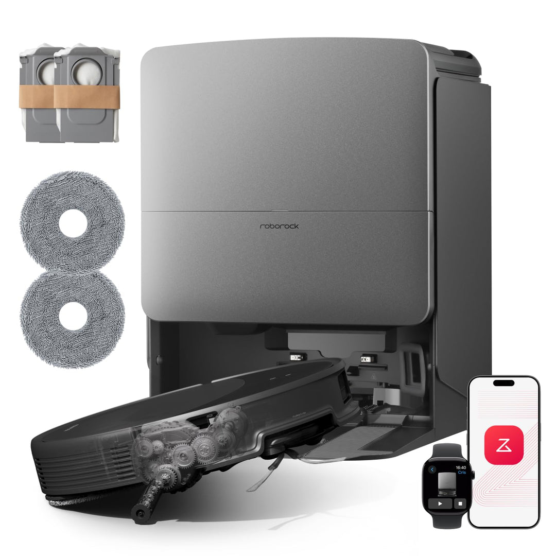 roborock Saros 20 Set Saugroboter mit Wischfunktion&angebbarem Wischmopp, AdaptiLift Chassis 3.0, 36