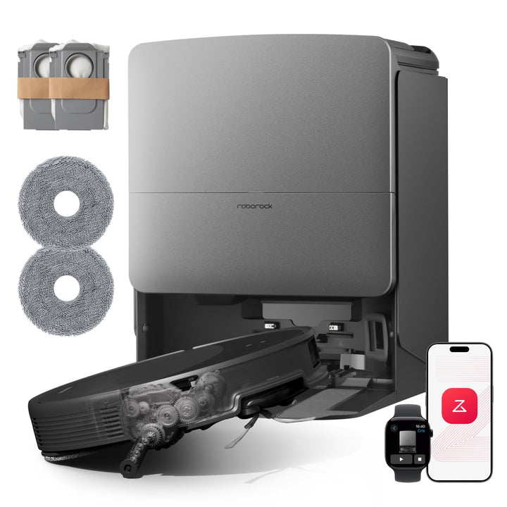 roborock Saros 20 Set Saugroboter mit Wischfunktion&angebbarem Wischmopp, AdaptiLift Chassis 3.0, 36