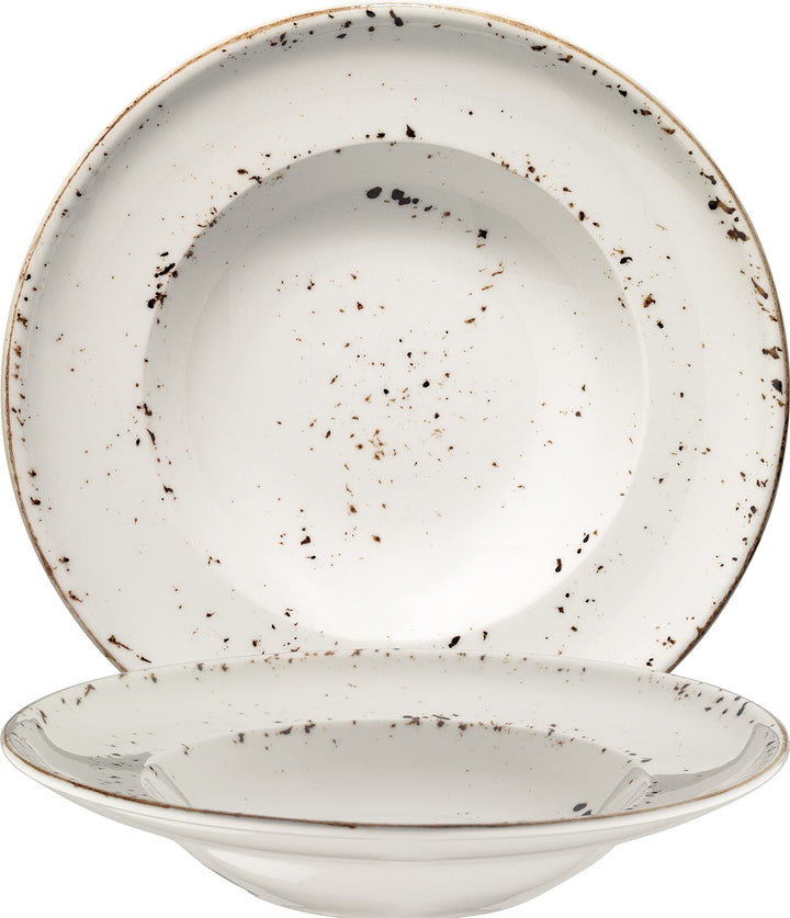 Bonna Premium Porcelain GRAGRM27CK Grain Plate Teller tief, Supenteller, 26.8cm, 450ml, Porzellan, C