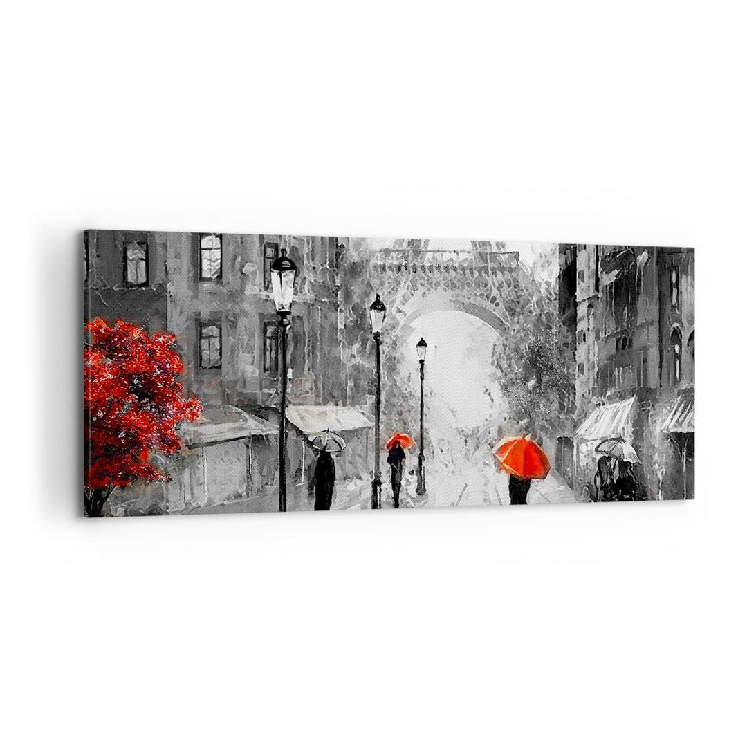 Wandbilder Dekoration Wohnzimmer Paris Stadt Zuhause Panorama Bilder auf Leinwand 120x50cm Leinwandb
