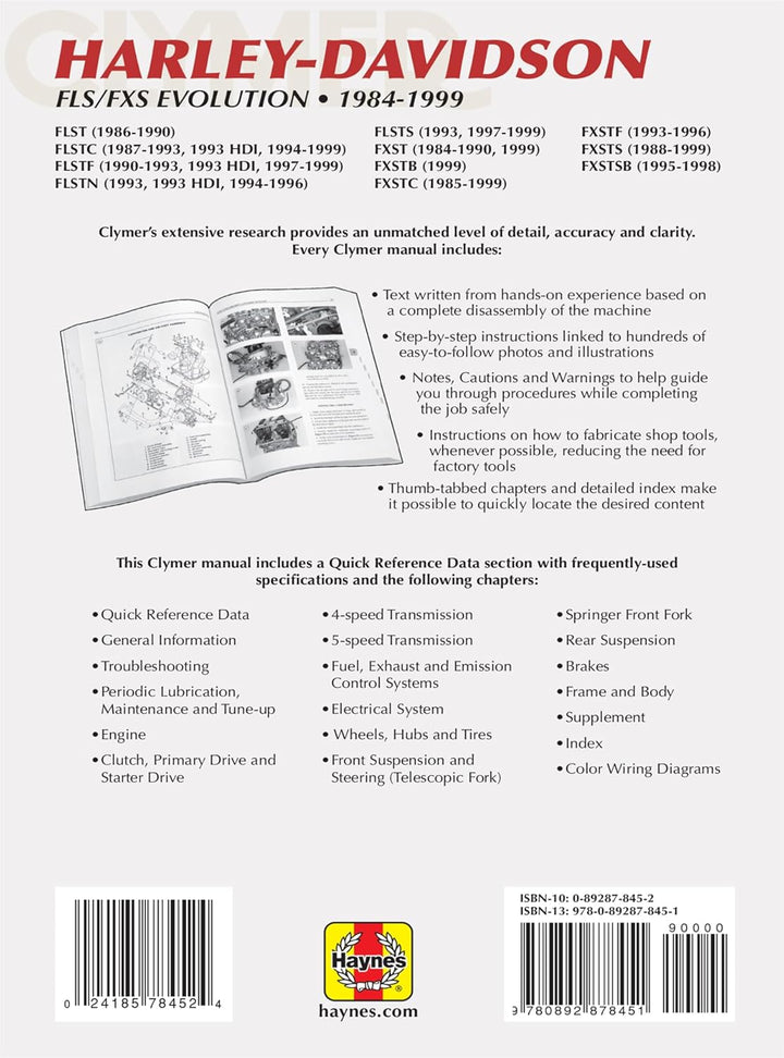 Harley-Davidson FLS-FXS Evolution, Evo Softail, Fat Boy (1984-1999) Service Repair Manual: Fx/Fl Sof