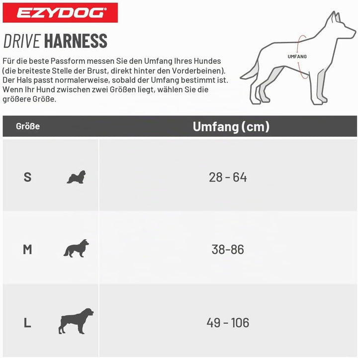 EzyDog Sicherheitsgeschirr Hund - Drive Crash-Getestet Hundegeschirr - Bestes Hundegeschirr fürs Aut