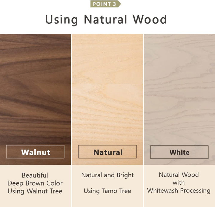 EMOOR Couchtisch aus Holz, Klappbar, Klein-Rechteck, Naturfarben Klein-Rechteck Naturfarben, Klein-R