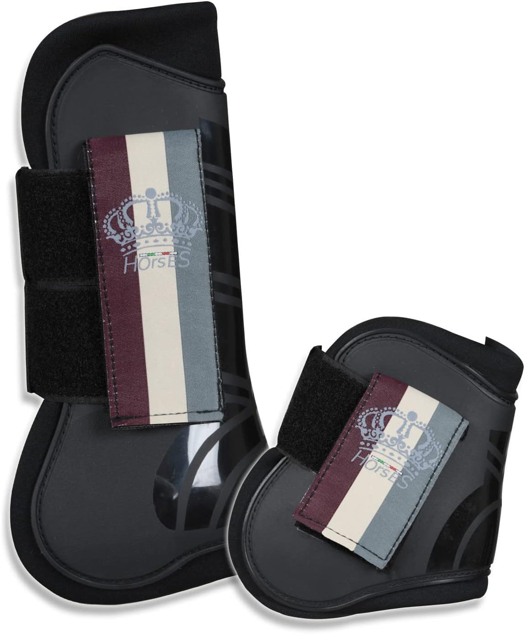 Horses Crown Stripes Protektoren Set Reitprotektoren für Pferde, weich und langlebig, maximaler Schu