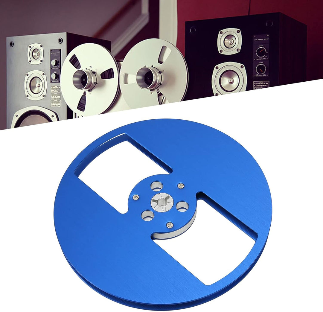 7-Zoll-Leerspule, Aluminiumlegierung, 2-Loch-Tonband-Leerspule, Ersatzteil, 184 G, für Nab-Flansch,