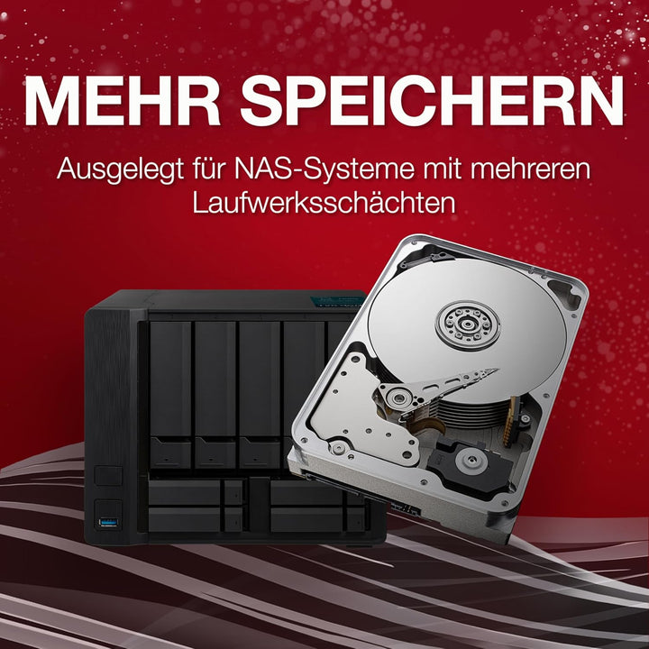 Seagate IronWolf 6 TB interne Festplatte NAS HDD, 3.5 Zoll, 5400 U/Min, 256 MB Cache, SATA 6 Gb/s, s