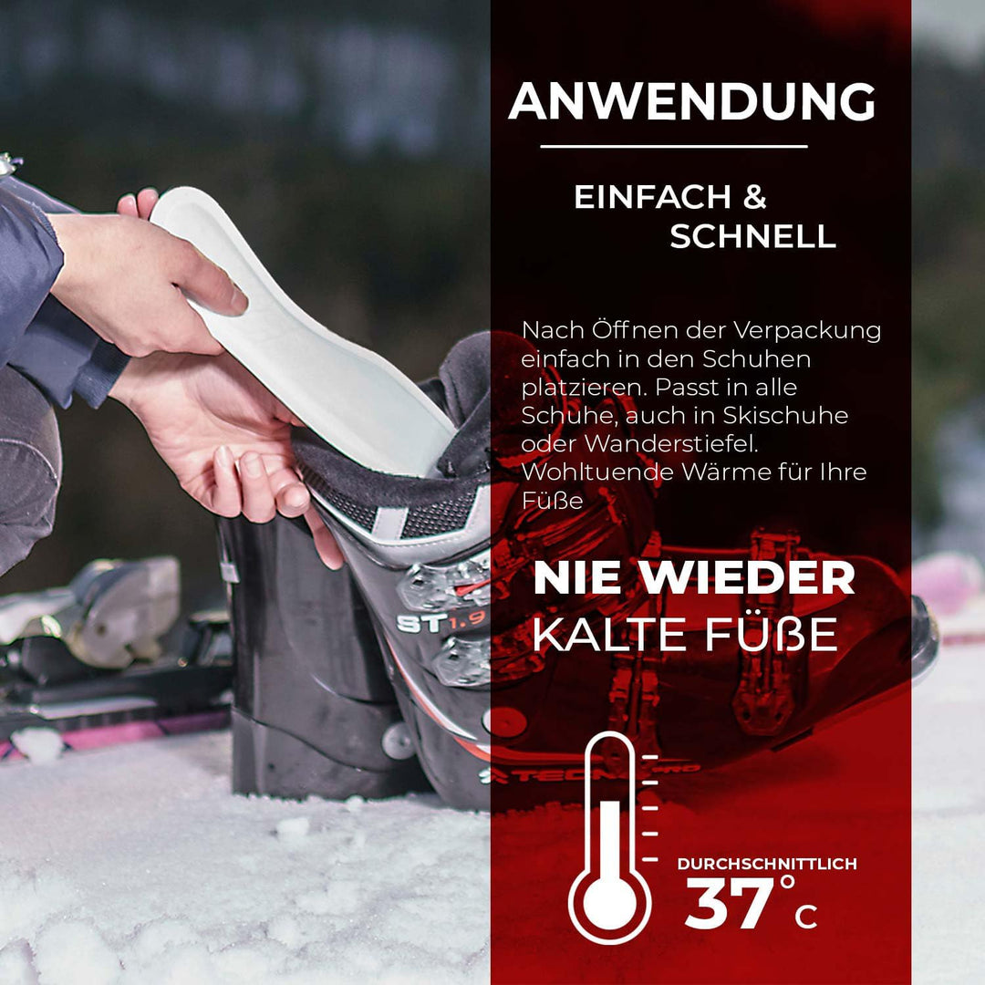 THERMOPAD Sohlenwärmer (Einlegesohle) Gr. XL (43-46) – DAS ORIGINAL: 10 Paar Wärmepads für 8 Stunden