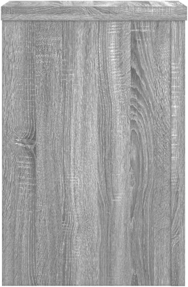 Pflanzenständer, 2 Stück, Holz, Grau, Sonoma, 25 x 25 x 35 cm, hohles Regal, hochfest, kann mit Sand