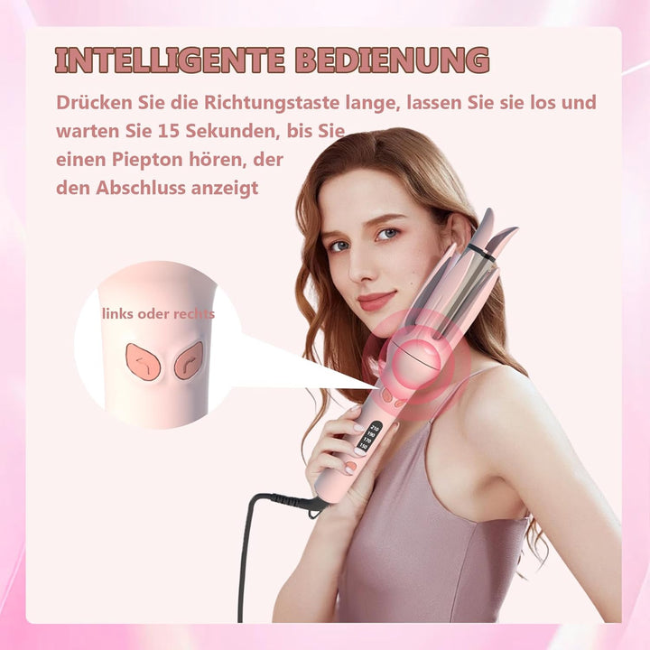 Lockenstab Automatisch, Lockenstab Grosse Locken mit 4 Temperatur Tragbarer Lockenwickler für Haarst