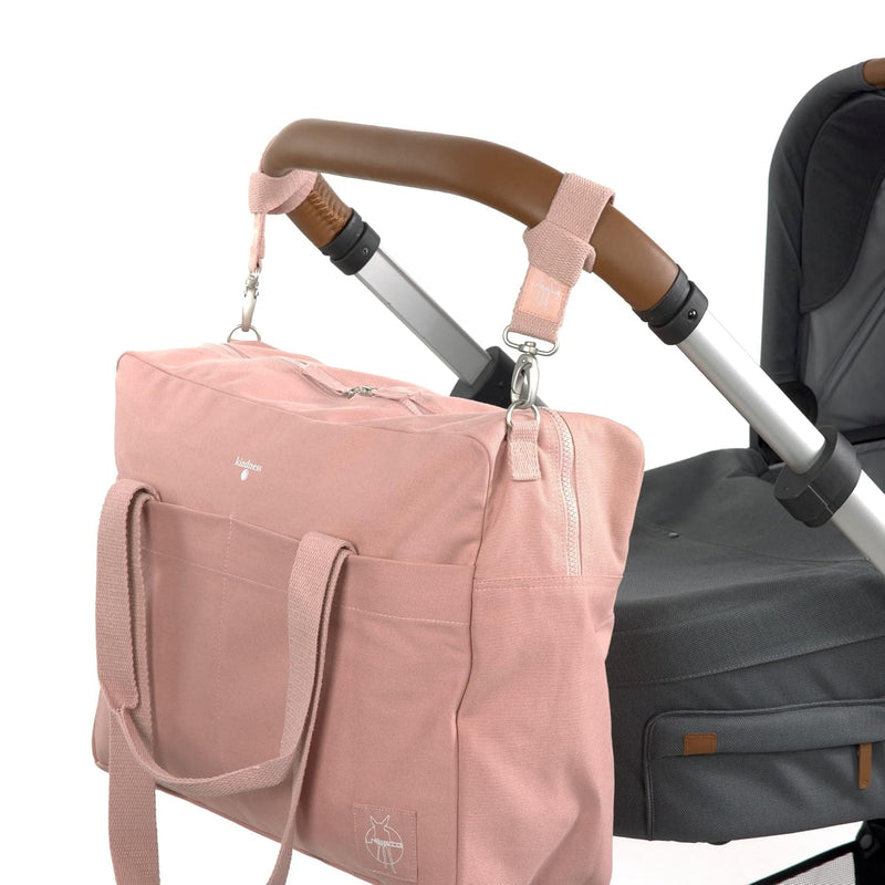 LÄSSIG Baby Wickeltasche Babytasche Kinderwagentasche inklusive Wickelzubehör Bio-Baumwolle waschbar