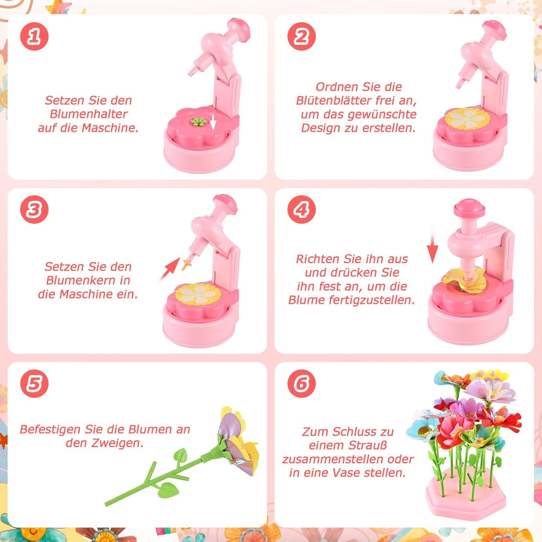 Herboom DIY Blumen Bastelset Kinder, Blumenpresse Bastelset Mädchen 4 5 6 7 8 Jahre Gepresste Blumen