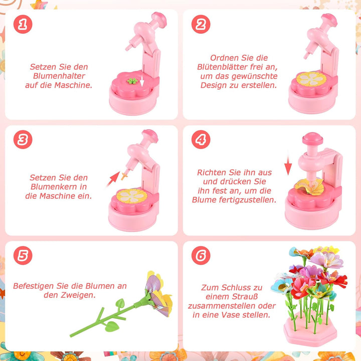 Herboom DIY Blumen Bastelset Kinder, Blumenpresse Bastelset Mädchen 4 5 6 7 8 Jahre Gepresste Blumen