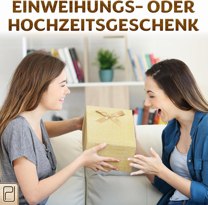 Grosses Salz- und Pfeffermühlenset - 28 g, Mühlen aus Akazienholz - Nachfüllbare manuelle Grobkorn-S
