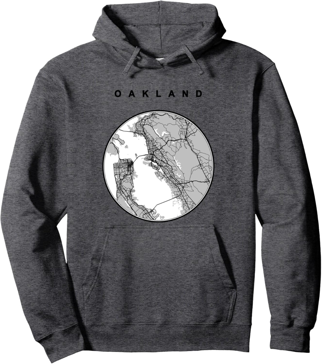 Stadtplan von Oakland CA Art Oakland California Karte Pullover Hoodie