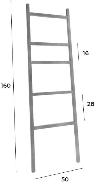 ARHome Dekorative Leiter Urban, 160 x 50 cm, Heller Beton, Handtuchhalter, Made in Italy Heller Zeme