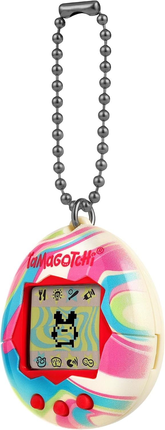 BANDAI-Tamagotchi Virtuelles Haustier, Pastell, Marmor 42973 Pastell-Marmor, Pastell-Marmor
