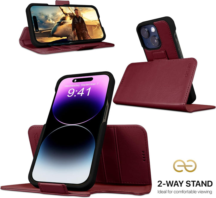 Dreem Fibonacci iPhone 14 Plus Brieftaschen-Etui / 2-in-1 stossfestes Etui und abnehmbares Folio aus