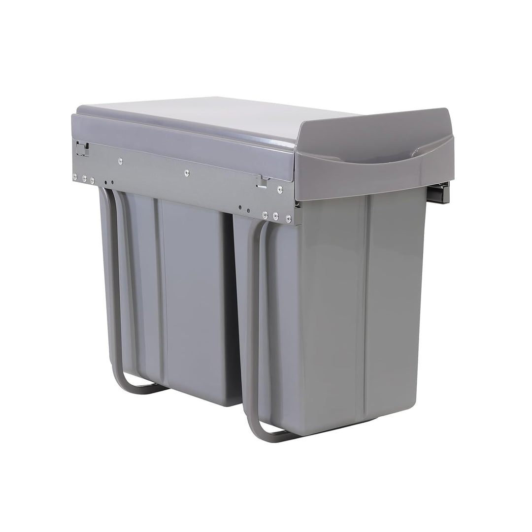 SVITA EMCombo30 Einbaumülleimer 30L (10L+20L) 2 Fächer mit Deckel Mülltrennsystem 2fach Küche Unters