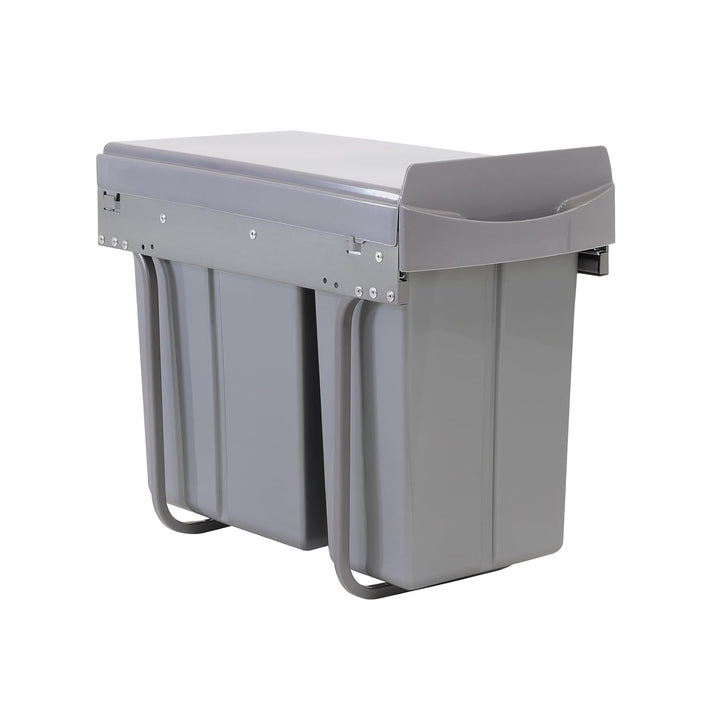 SVITA EMCombo30 Einbaumülleimer 30L (10L+20L) 2 Fächer mit Deckel Mülltrennsystem 2fach Küche Unters