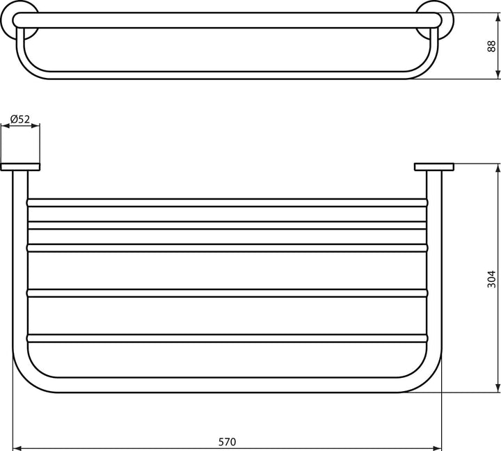 Ideal Standard A9106AA IOM Handtuchablage 570mm
