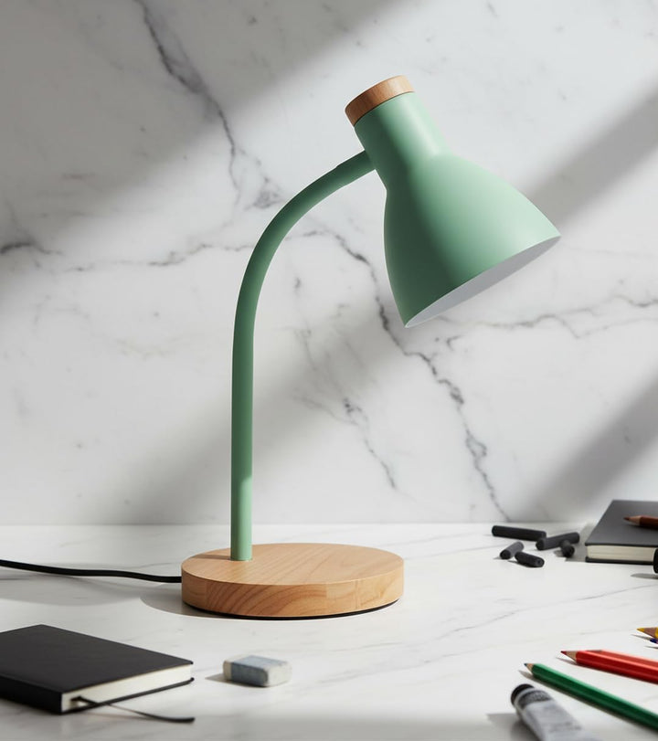 Bel Air Home - Schreibtischlampe ARGOS Serie, Holz, E-27 (GLÜHLAMPE NICHT ENTHALTEN) stilvolle Beleu