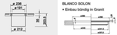 BLANCO SOLON-IF | Edelstahl | 30er Unterschrank | System zur Montage in Arbeitsplatten | 1 x 7l Eime