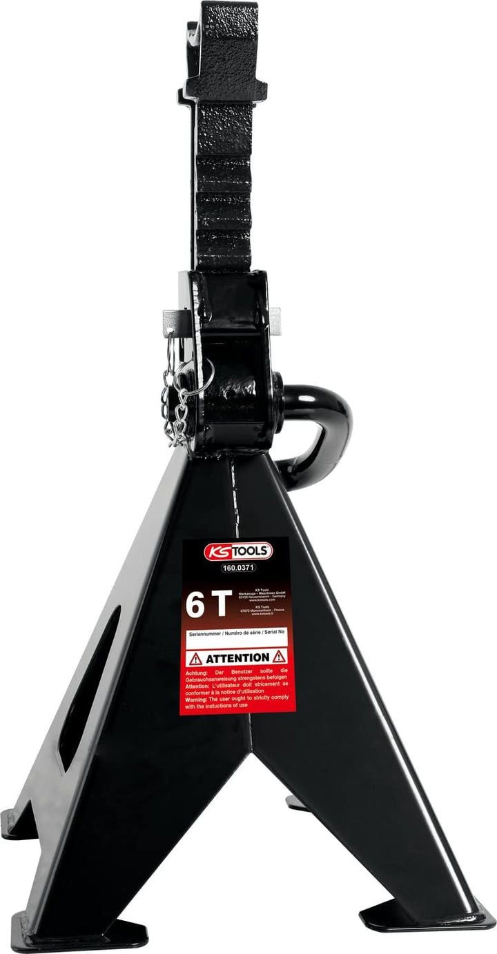 KS Tools 160.0371 Stahl-Unterstellbock mit Schnellverstellung, 6 t, paarweise, 6 t